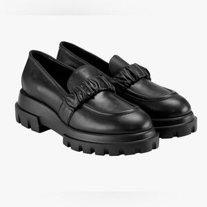 Size 38 (US 8-8.5) AGL Chunky Sole Loafer in Black